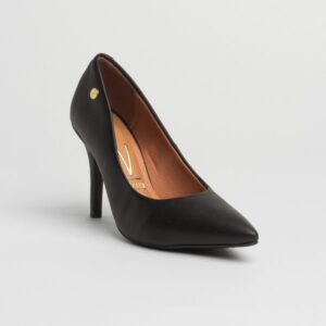 Scarpin Vizzano Salto Alto Fino Clássico Preto