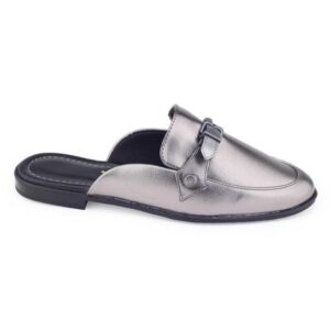 Mule Fem Vizzano 1376.112 metalizado premium grafite fivela – Grafite