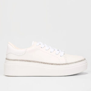 Tênis Vizzano Strass Feminino – Branco + prata