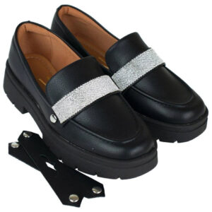 Mocassim Vizzano Double Glam Feminino – Preto