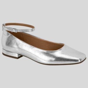 Sapatilha Bico Quadrado Fivela Grafite Conforto Vizzano – Grafite